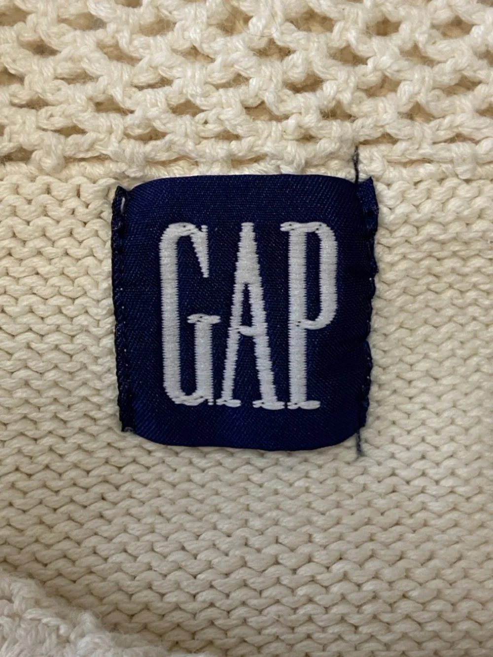 Vintage GAP Crochet Collar Cardigan Peter Pan Button Cottagecore Preppy Small - Picture 7 of 8